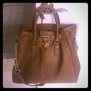 Michael Kors Brown Leather Structured Tote